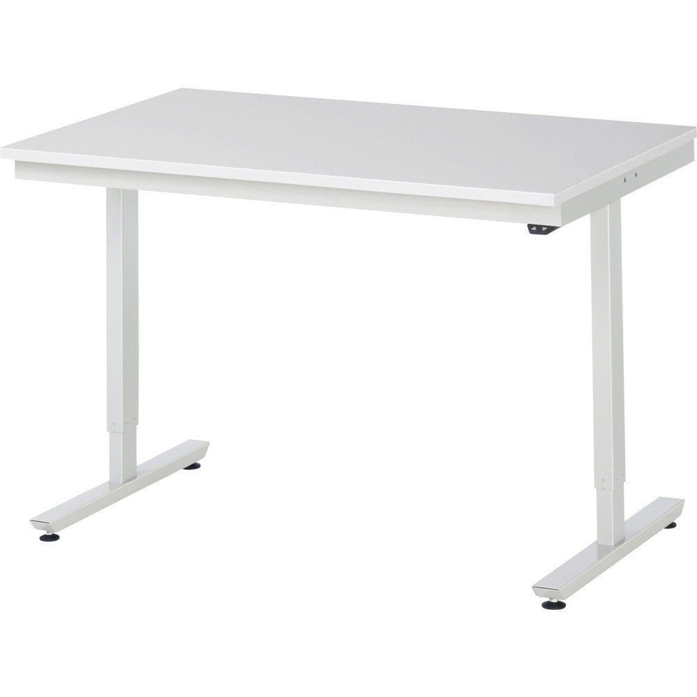 Obrázek produktu: Pracovní stůl RAU s elektrickým nastavením výšky, řada adlatus 300, VxŠxH 720-1120 x 1250 x 800 mm, pracovní deska s melaminovým povrchem