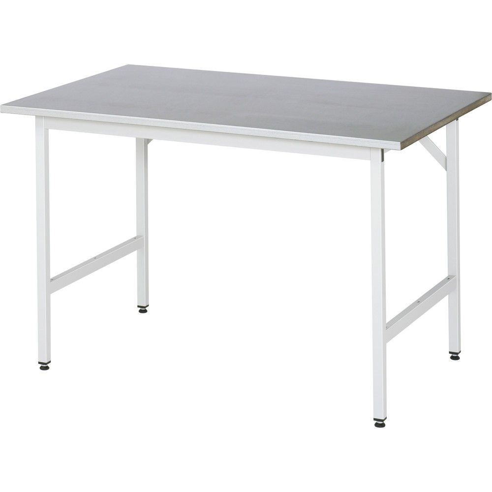 Obrázek produktu: Pracovní stůl RAU ve výškově nastavitelném provedení, řada JERRY, VxŠxH 800-850 x 1 250 x 800 mm, pracovní deska s povrchem z nerezové oceli