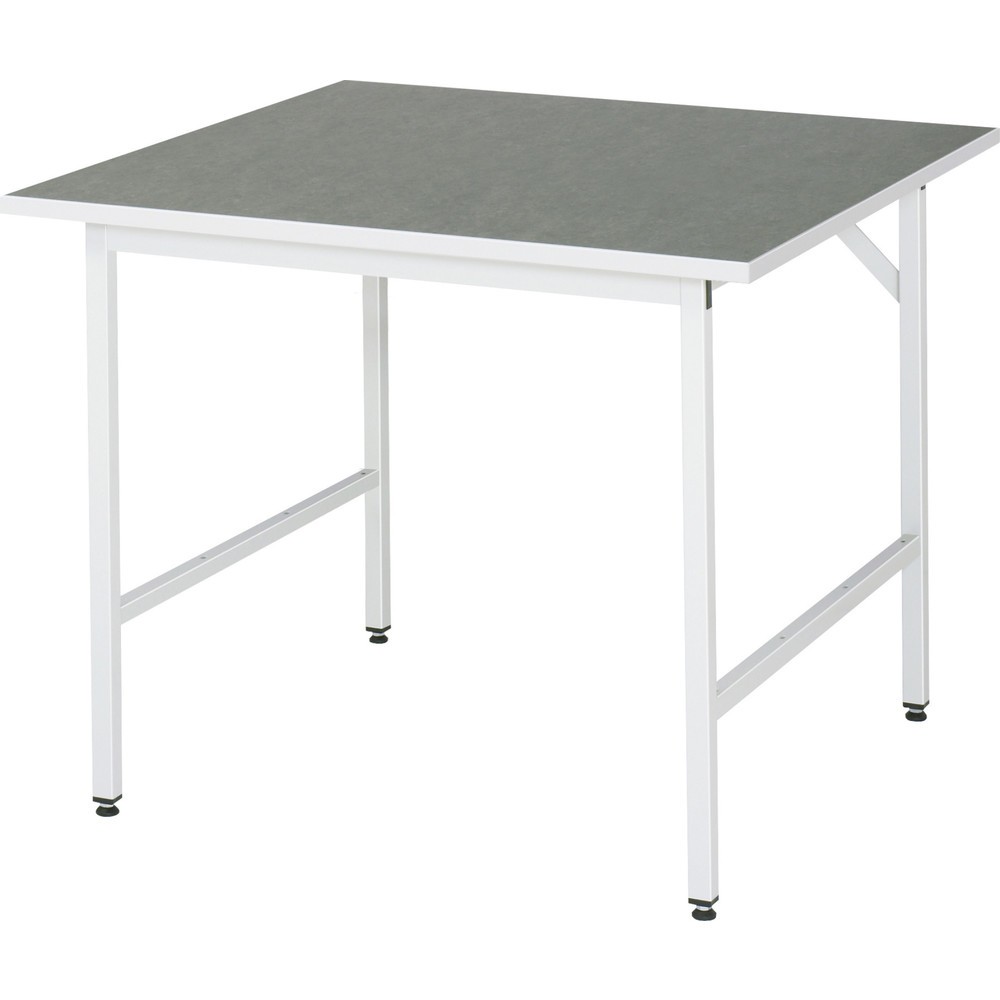 Obrázek produktu: Pracovní stůl RAU ve výškově nastavitelném provedení, řada JERRY, VxŠxH 800-850 x 1 000 x 1000 mm, pracovní deska s povrchem Universal/linoleum