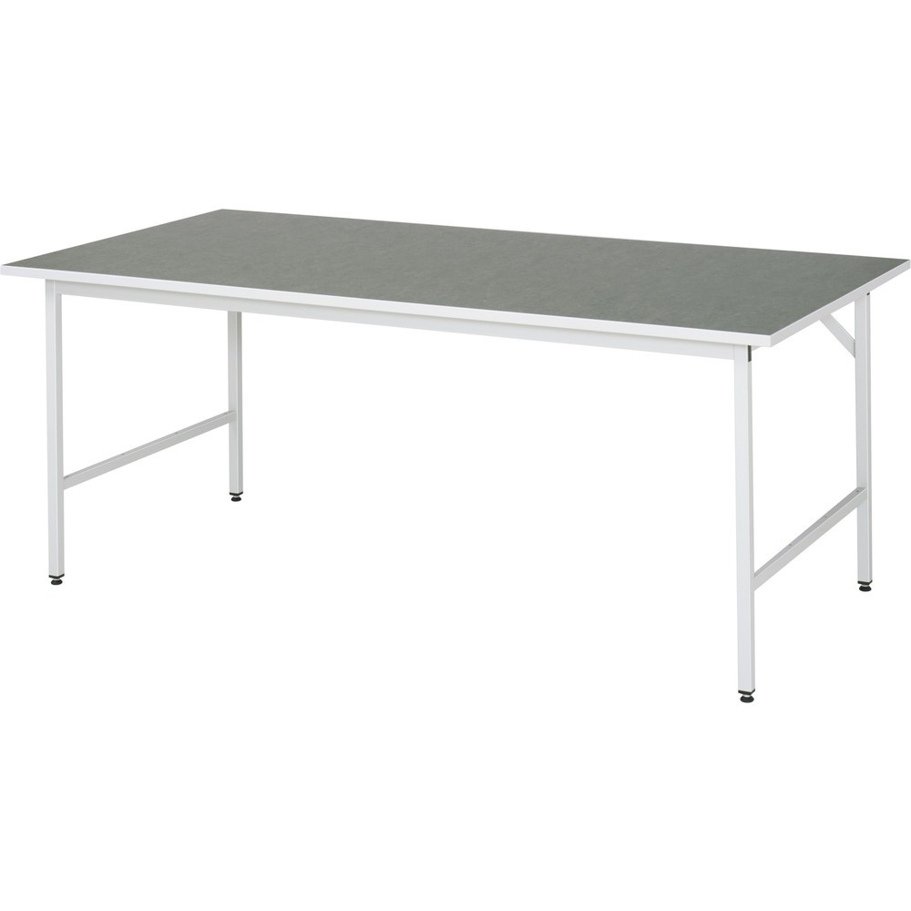 Obrázek produktu: Pracovní stůl RAU ve výškově nastavitelném provedení, řada JERRY, VxŠxH 800-850 x 2 500 x 1000 mm, pracovní deska s povrchem Universal/linoleum