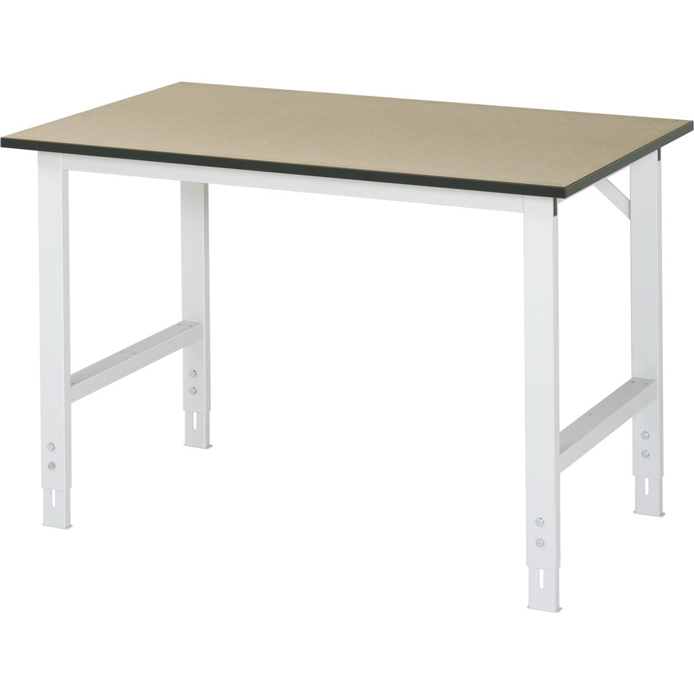 Obrázek produktu: Pracovní stůl RAU ve výškově nastavitelném provedení, řada TOM, V×Š×H 760-1080 × 1250 × 800 mm, pracovní deska MDF