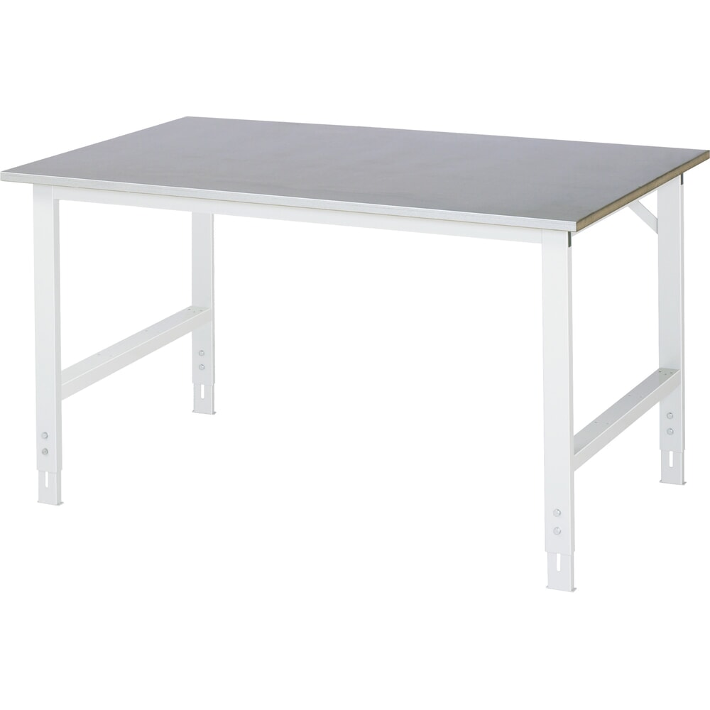 Obrázek produktu: Pracovní stůl RAU ve výškově nastavitelném provedení, řada TOM, V×Š×H 760-1080 × 1500 × 1000 mm, pracovní deska z ocelového plechu