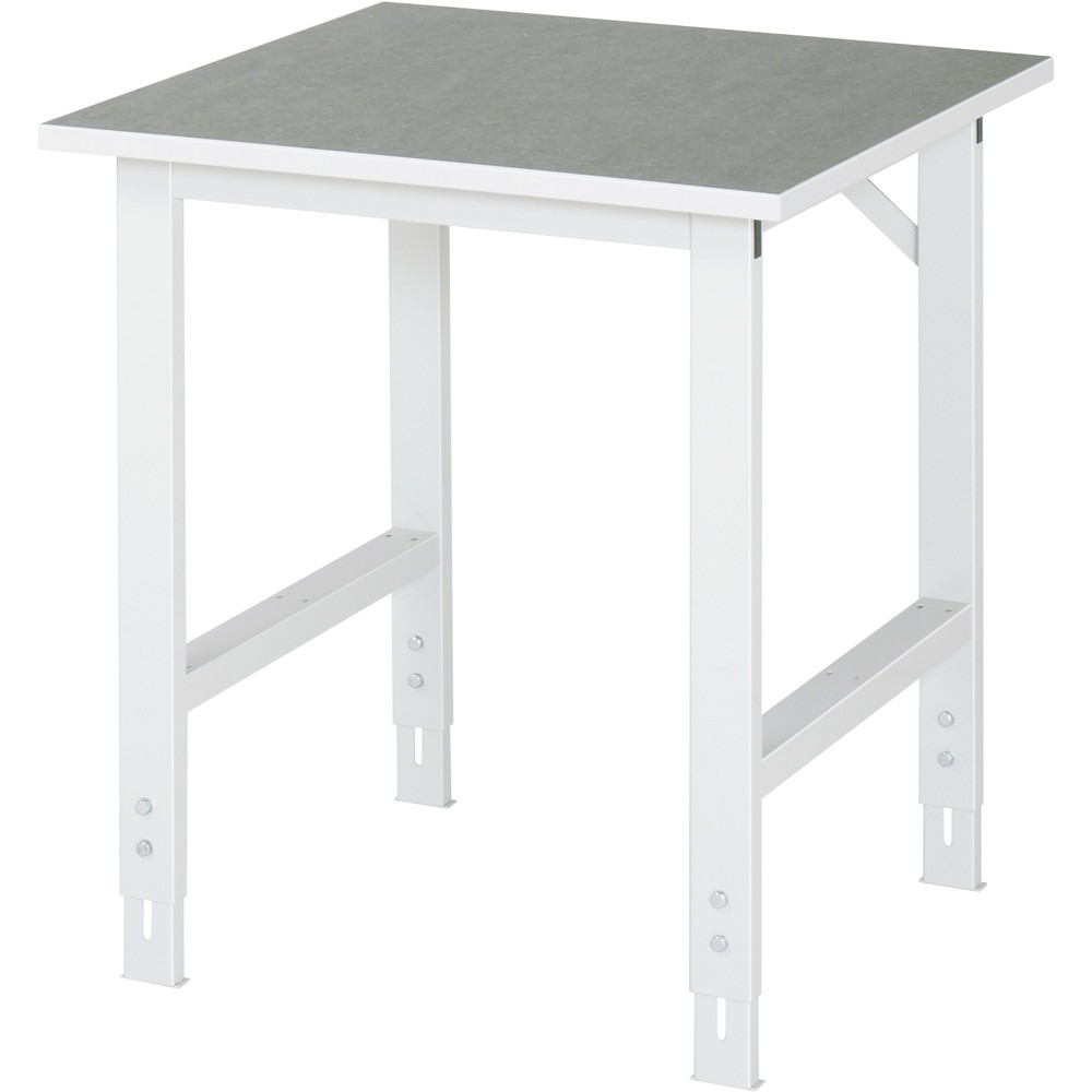 Obrázek produktu: Pracovní stůl RAU ve výškově nastavitelném provedení, řada TOM, V×Š×H 760-1080 × 750 × 800 mm, pracovní deska s povrchem linoleum/Universal