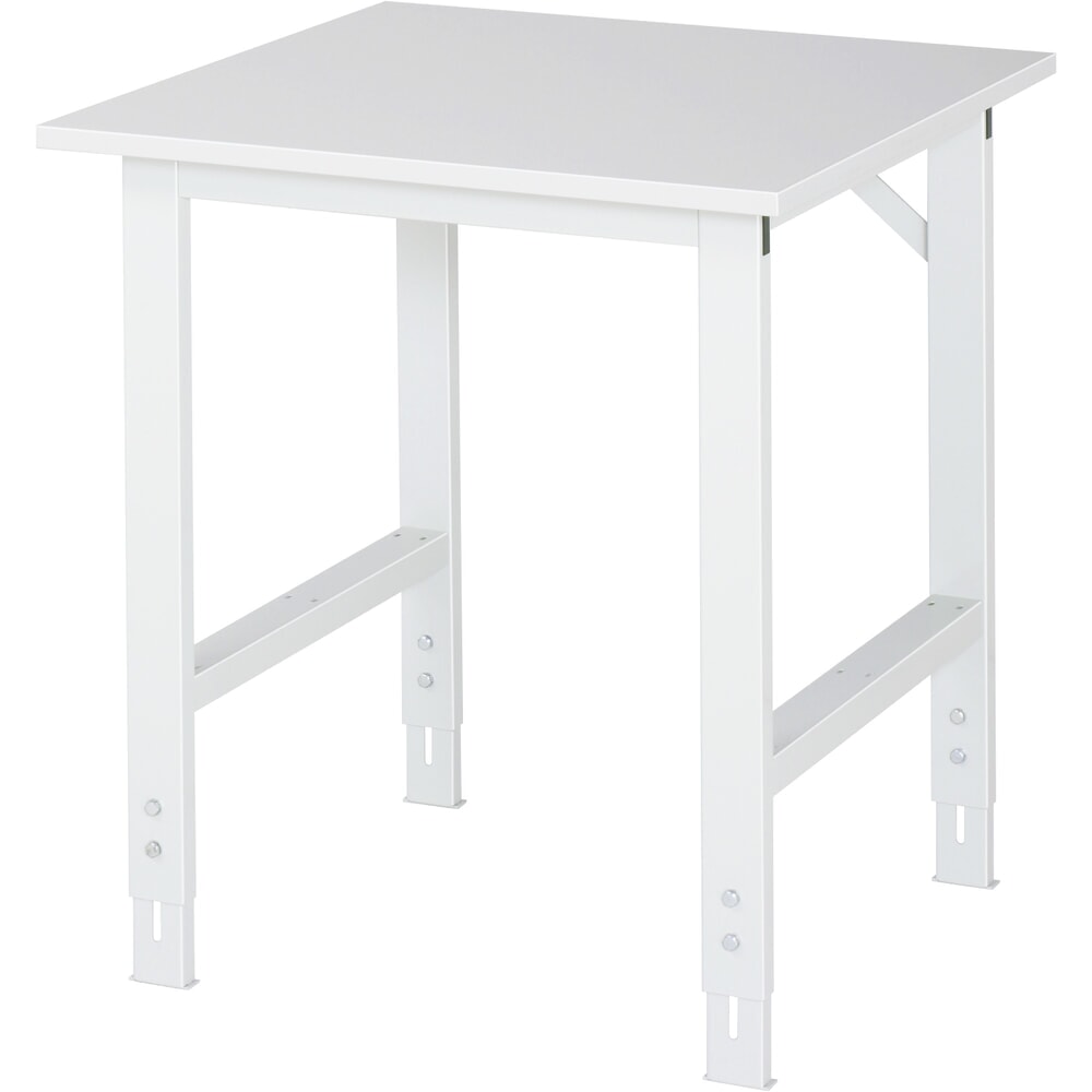 Obrázek produktu: Pracovní stůl RAU ve výškově nastavitelném provedení, řada TOM, V×Š×H 760-1080 × 750 × 800 mm, pracovní deska s povrchovou úpravou z melaminové pryskyřice v provedení EGB (pro součástky ohrožené elektrostatickým výbojem)
