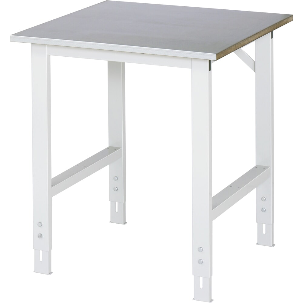 Obrázek produktu: Pracovní stůl RAU ve výškově nastavitelném provedení, řada TOM, V×Š×H 760-1080 × 750 × 800 mm, pracovní deska z ocelového plechu