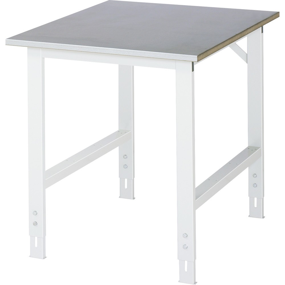 Obrázek produktu: Pracovní stůl RAU ve výškově nastavitelném provedení, řada TOM, V×Š×H 760-1080 × 750 × 1000 mm, pracovní deska z ocelového plechu