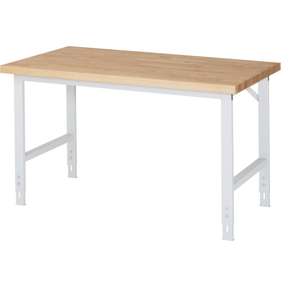 Obrázek produktu: Pracovní stůl RAU ve výškově nastavitelném provedení, řada TOM, VxŠxH 780-1100 x 1500 x 700 mm, buková dýha