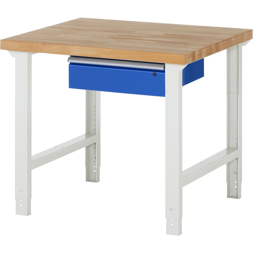 Obrázok výrobku: Pracovný stôl RAU série 7 000, v × š × h 790 – 1 140 × 1 000 × 900 mm, s 1 zásuvkou vpravo