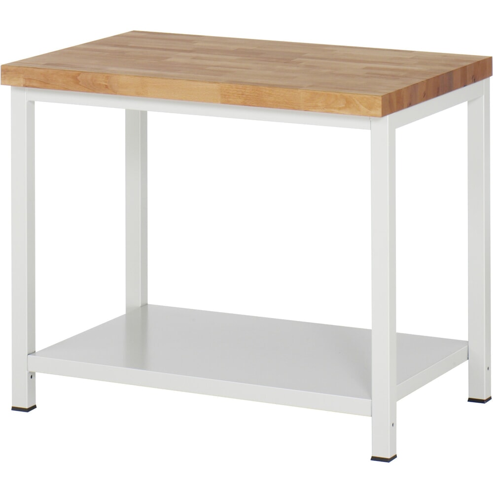 Obrázok výrobku: RAU pracovný stôl s vysokou nosnosťou, séria 8000, 1 odkladacie dno hĺbky 650 mm, v × š × h 840–1040 × 1000 × 700 mm