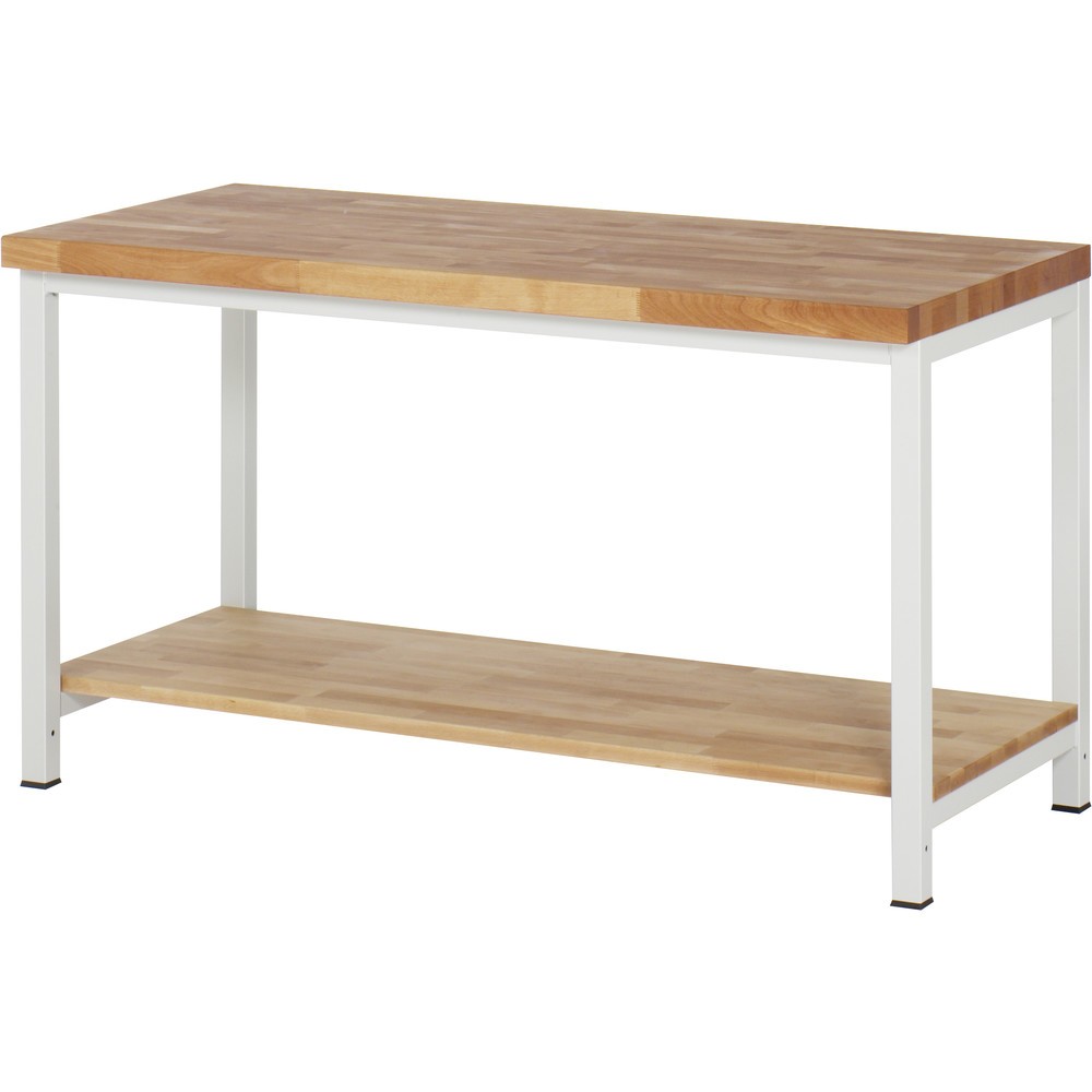 Obrázok výrobku: Pracovný stôl RAU série 8000, v × š × h 840 – 1 040 × 1 500 × 700 mm, s dolným odkladacím dnom