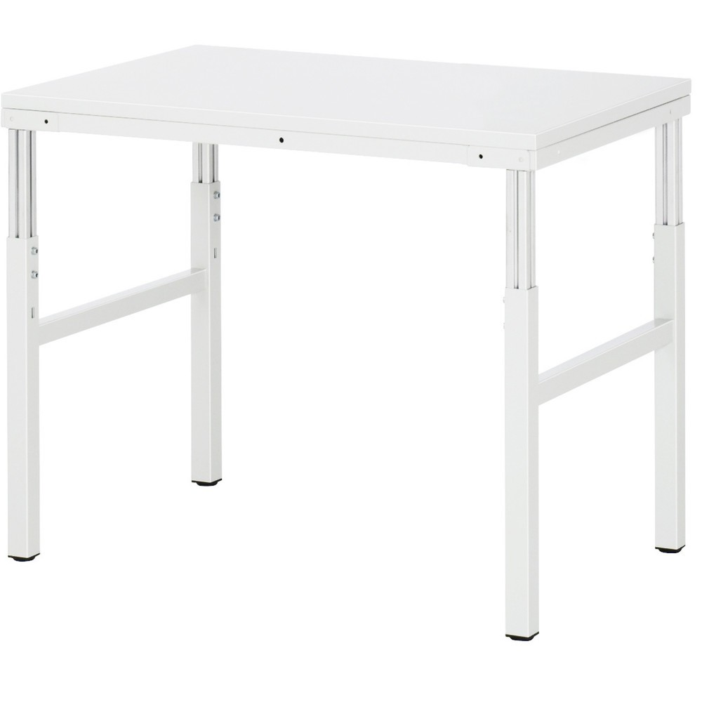 Číslo obrázka výrobku 1: Pracovný stôl RAU série E, v × š × h 650 – 1 000 × 1 000 × 700 mm doska s melamínovým povrchom