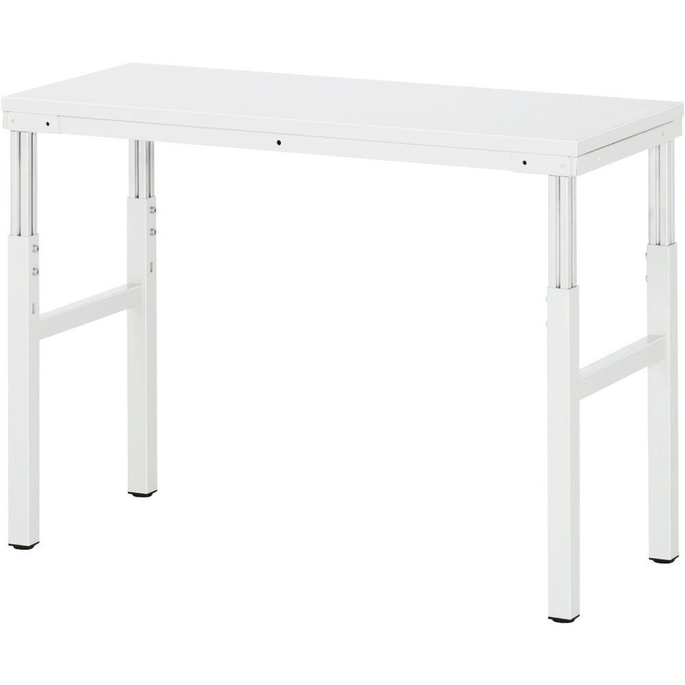 Číslo obrázka výrobku 1: Pracovný stôl RAU série E, v × š × h 650 – 1 000 × 1 200 × 500 mm doska s melamínovým povrchom