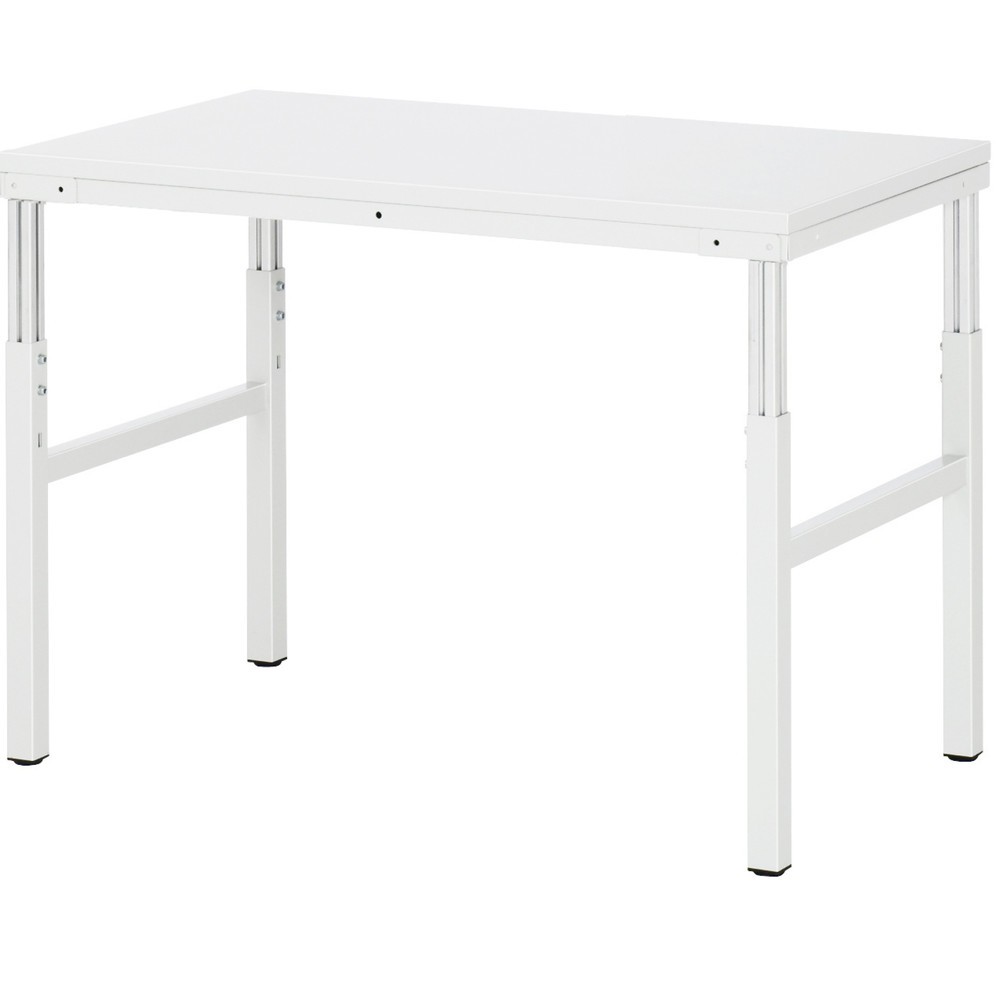 Číslo obrázka výrobku 1: Pracovný stôl RAU série E, v × š × h 650 – 1 000 × 1 200 × 700 mm doska s melamínovým povrchom