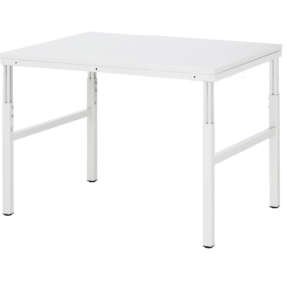 Číslo obrázka výrobku 1: Pracovný stôl RAU série E, v × š × h 650 – 1 000 × 1 200 × 900 mm doska s EGB melamínovým povrchom