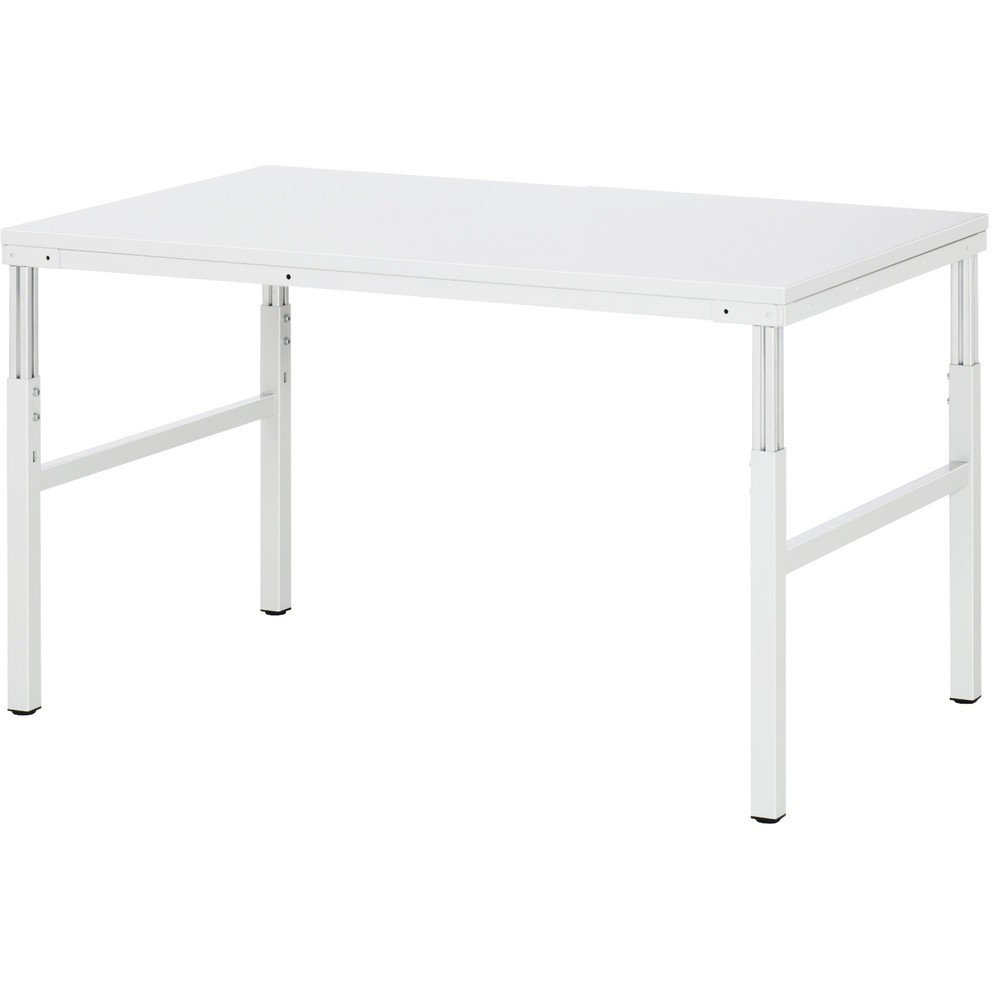 Číslo obrázka výrobku 1: Pracovný stôl RAU série E, v × š × h 650 – 1 000 × 1 500 × 900 mm doska s melamínovým povrchom
