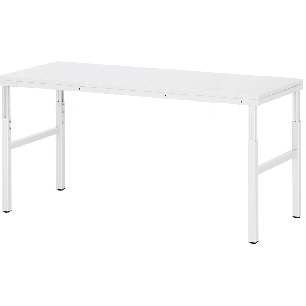 Číslo obrázka výrobku 1: Pracovný stôl RAU série E, v × š × h 650 – 1 000 × 1 800 × 700 mm doska s melamínovým povrchom