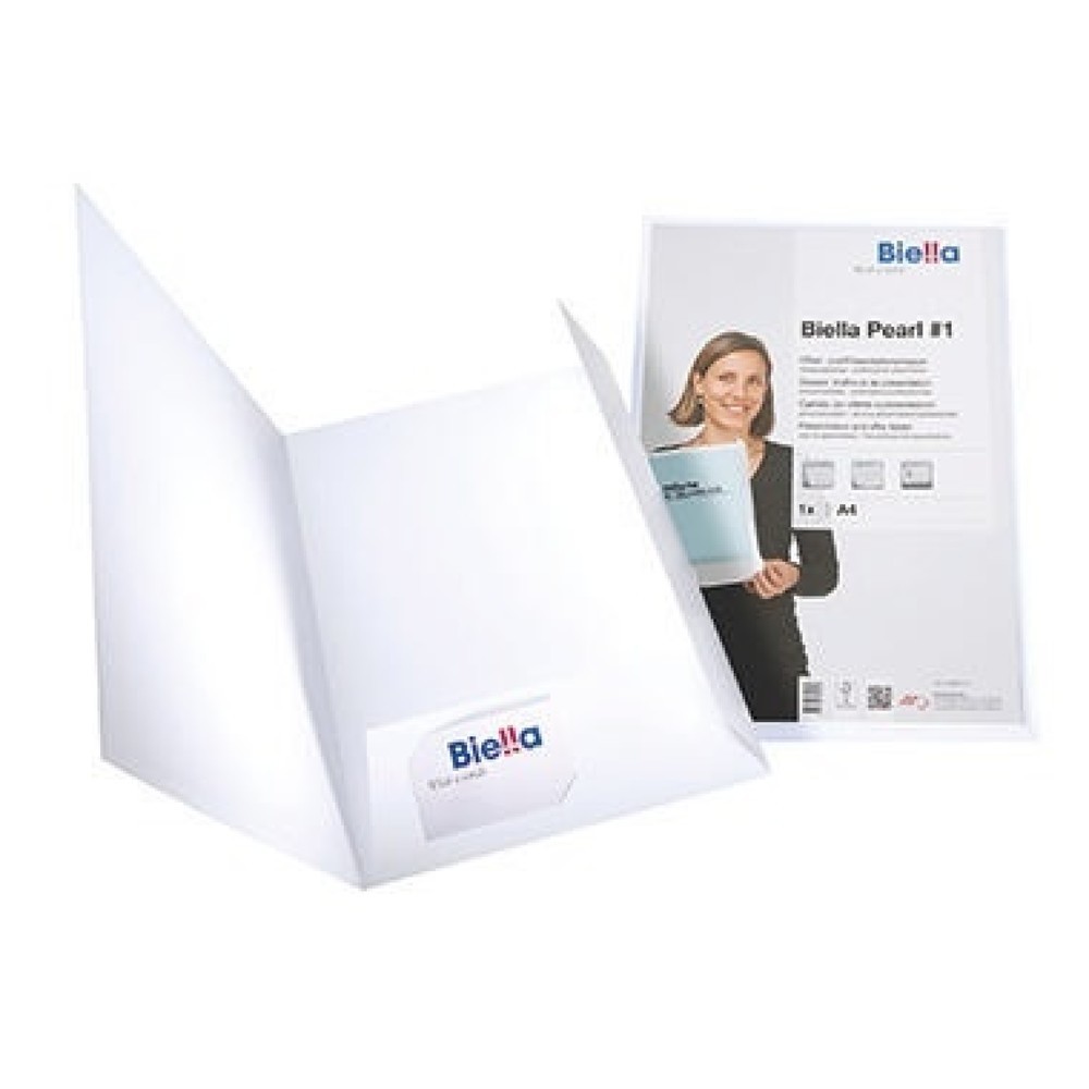Produktabbildung: Biella Präsentationsmappe Pearl 186.401.01 22,5x31,5cm weiß