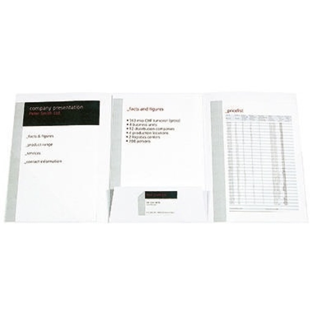 Produktabbildung: Biella Präsentationsmappe Pearl 3 186421.01 DIN A4 weiß