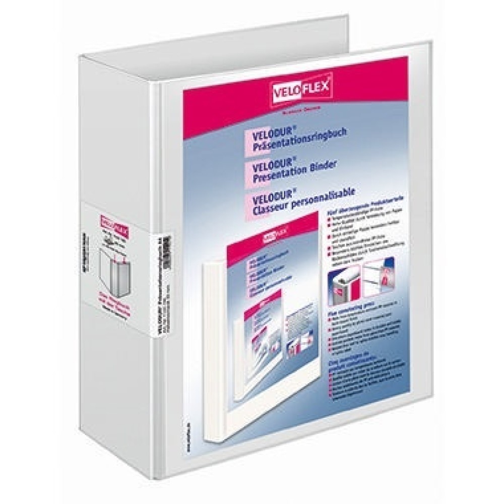 Produktabbildung: Veloflex Präsentationsringbuch VELODUR 1142190 85mm weiß