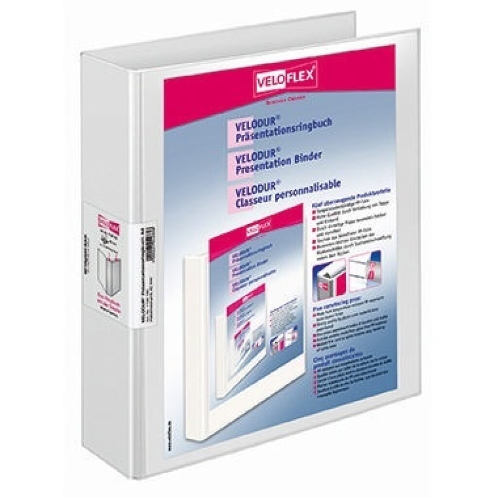Produktabbildung: Veloflex Präsentationsringbuch VELODUR 1138190 40mm weiß