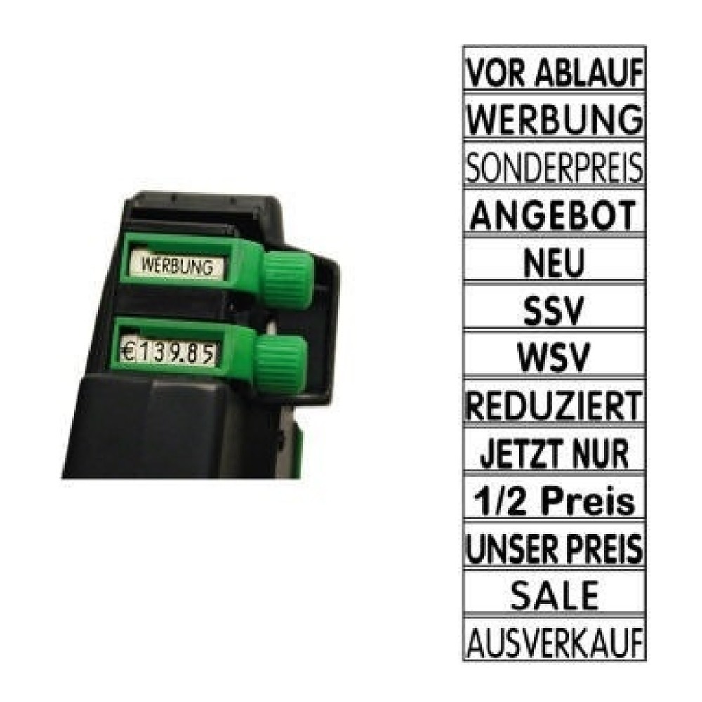 Produktabbildung: CreenLine Handauszeichner ACL-14002616-9 Wortband 9 Ziffern