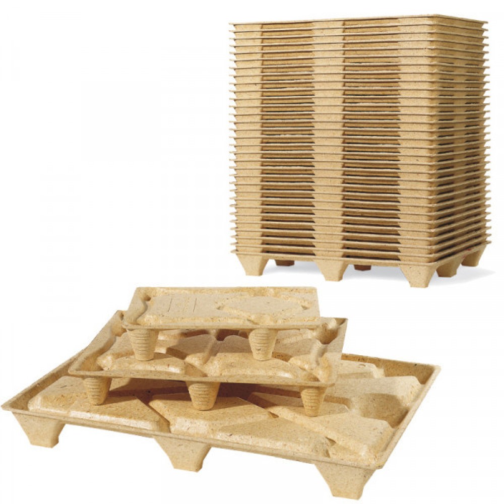 Produktabbildung Nr. 3: Pressholz-Palette, CONTAINER-Format, LxB 760 x 1.140 mm, dyn. TK 900 kg, 9 Füße