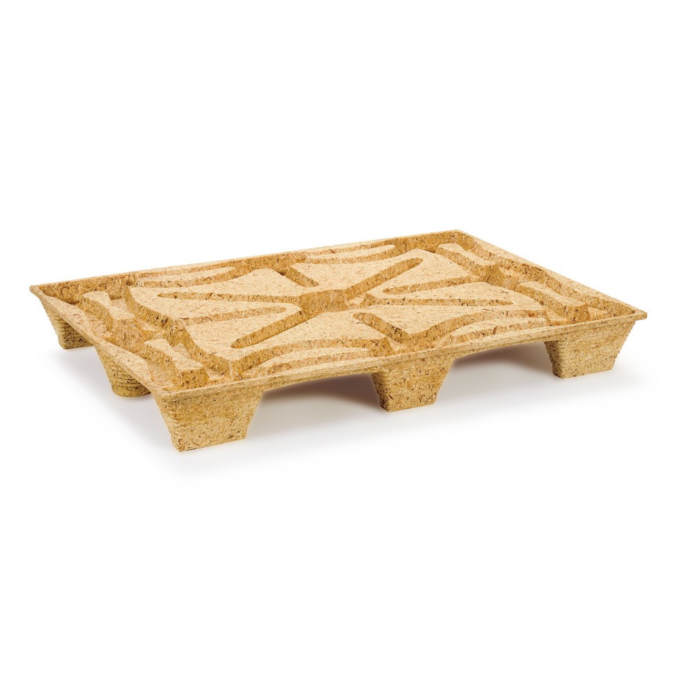 Produktabbildung: Pressholz-Palette, CONTAINER-Format, LxB 760 x 1.140 mm, dyn. TK 900 kg, 9 Füße
