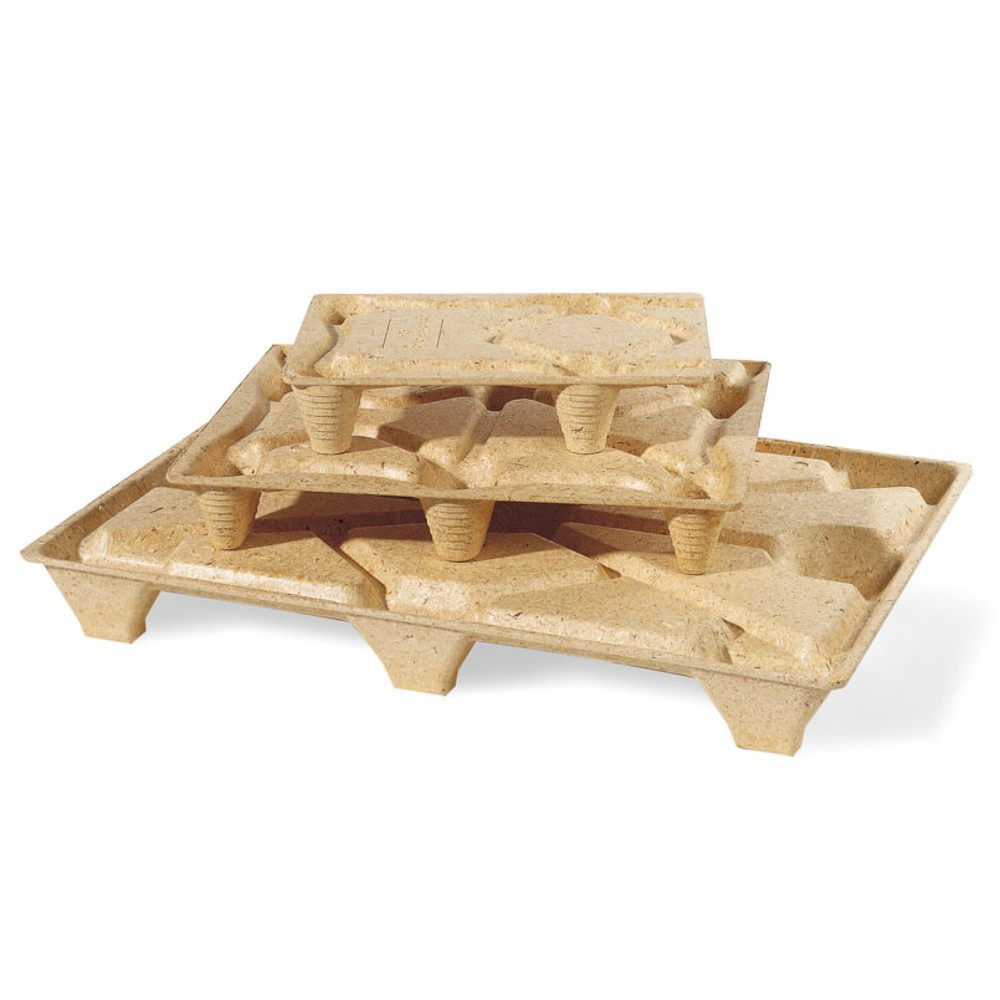 Produktabbildung Nr. 3: Pressholz-Palette, EURO-Format, 1/2-Maß, LxB 600 x 800 mm, dyn. TK 500 kg, 6 Füße