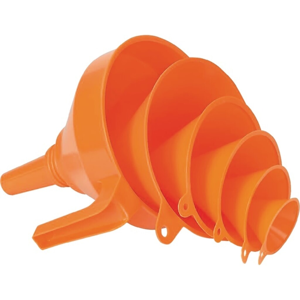 PRESSOL Trichterset 6-tlg.50,75,100,120,150,160mm HDPE Produktabbildung: PRESSOL Trichterset 6-tlg.50,75,100,120,150,160mm HDPE