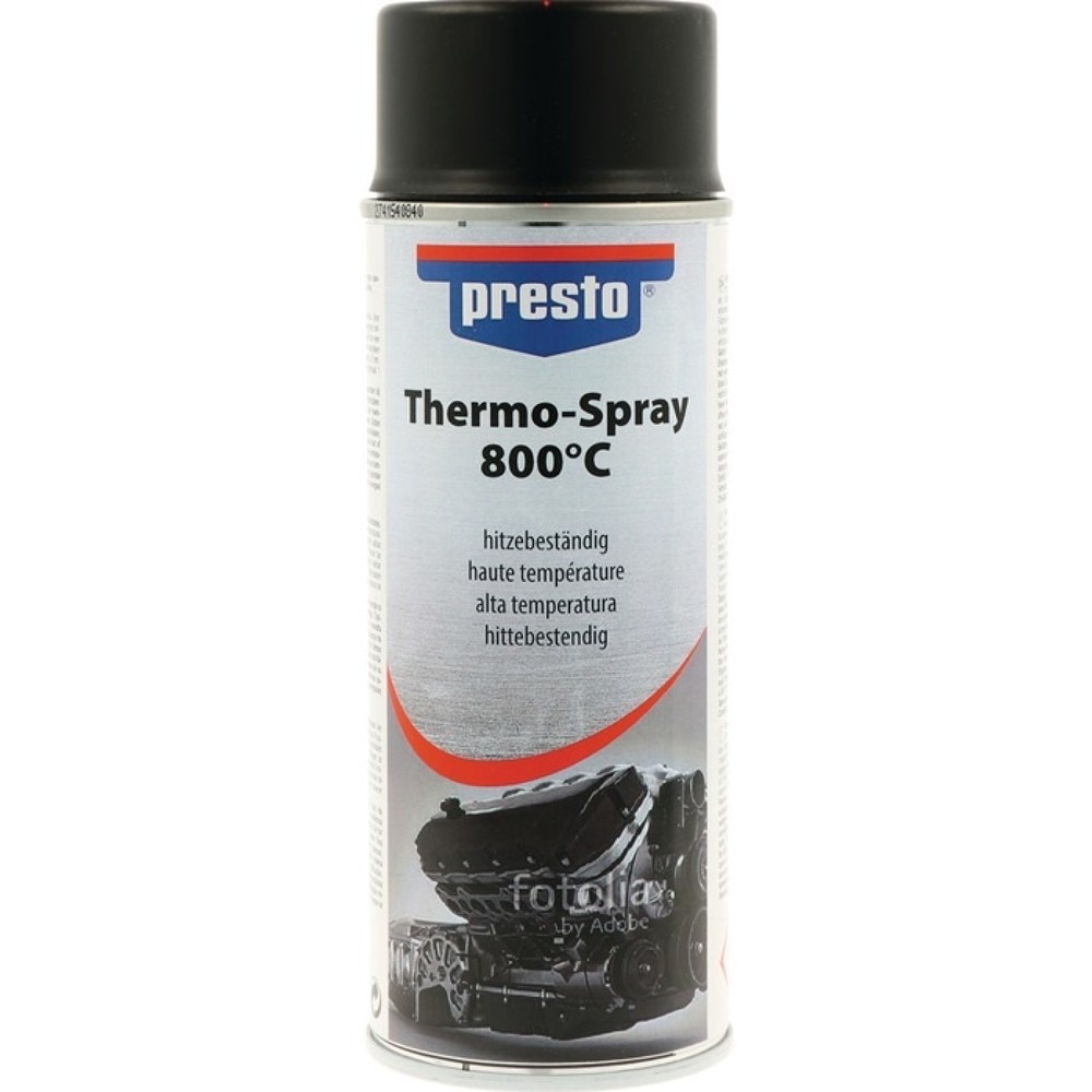 Illustration du produit: PRESTO Spray de peinture thermique Profi 800 °C, 400 ml, noir, aérosol