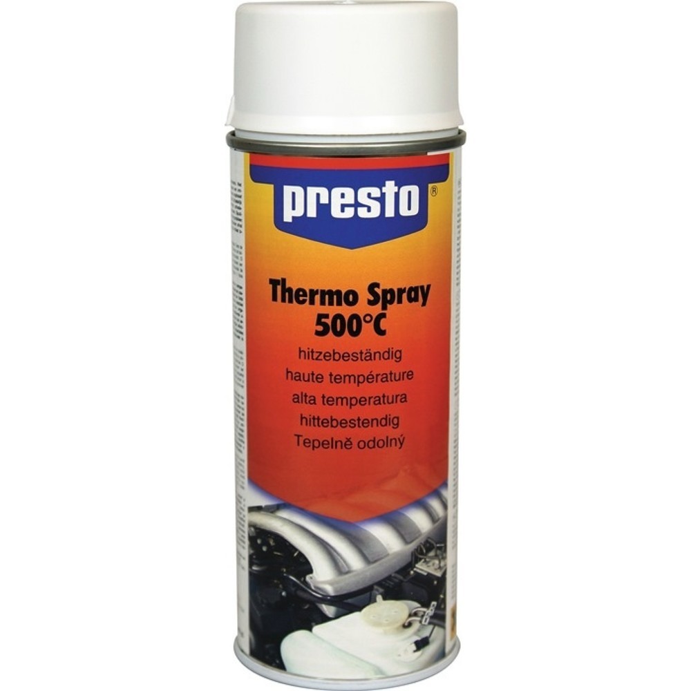 Produktabbildung: PRESTO Thermo-Lackspray Profi 500 °C, 400 ml, weiß, Spraydose