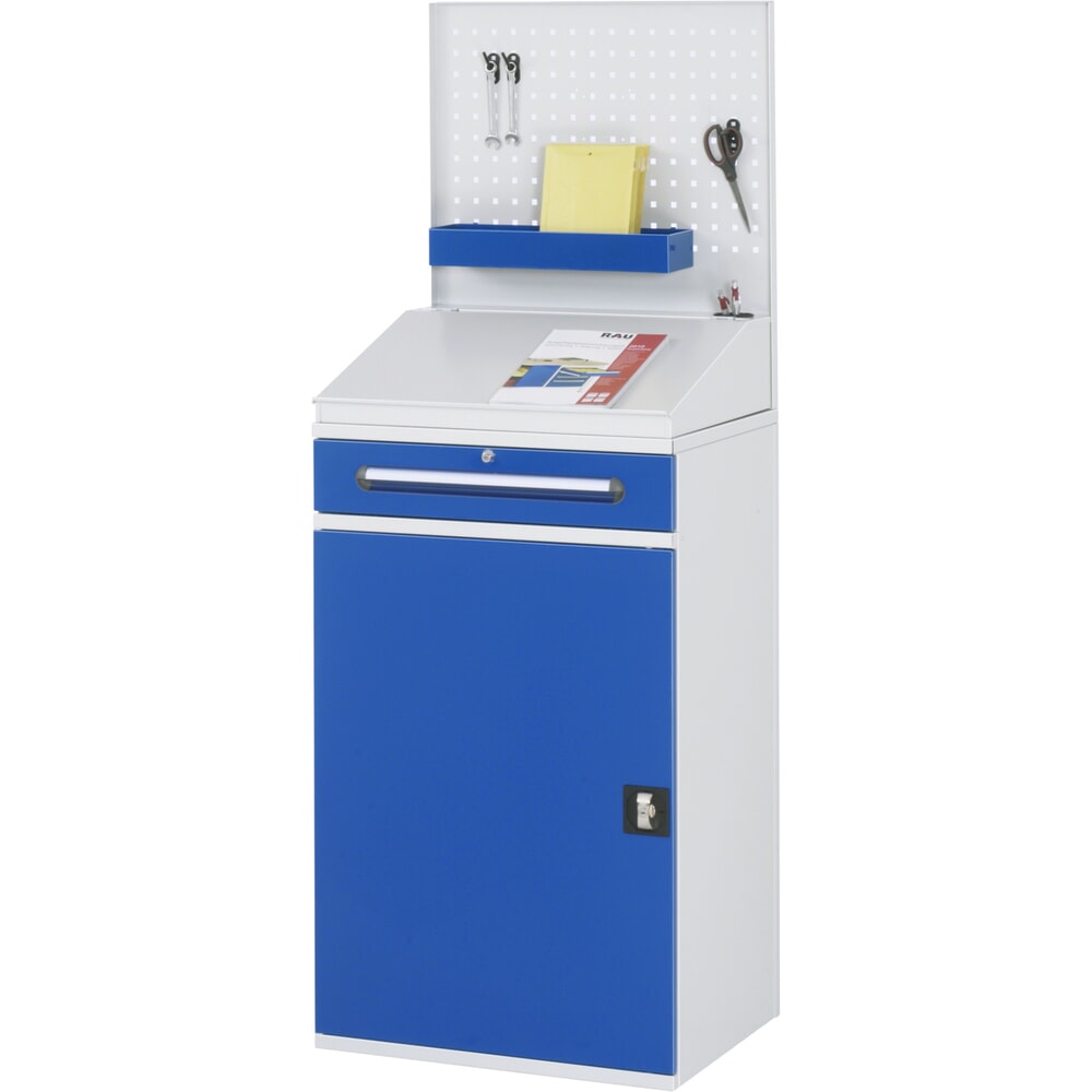 Číslo obrázku produktu 2: Pultová skříň RAU, VxŠxH 1 110–1 770 x 650 x 520 mm, zásuvky 1 x 80, 1 x 120 mm