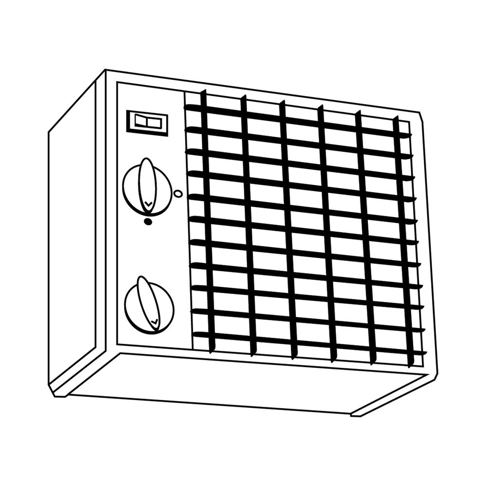 Obrázok výrobku: Priemyselný vykurovací ventilátor Cat pre kontajner WGK 1-3, V x Š x H 255 x 335 x 276 mm