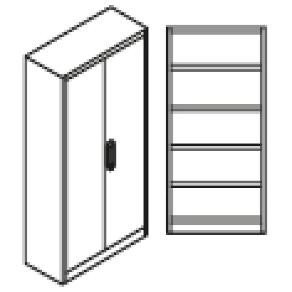 Produktabbildung Nr. 5: PRIORIT Brandschutzschrank, Feuerwiderstand 90 Min., 2-flügelig, 4 Einlegeböden