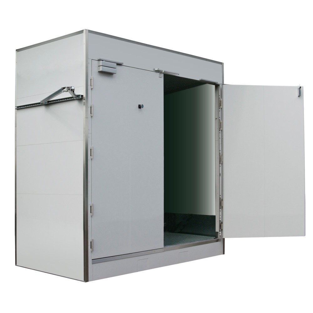 Produktabbildung: PRIORIT Feuerbeständiger Container für IBC, HxBxT 2.697 x 3.104 x 1.634 mm, montiert