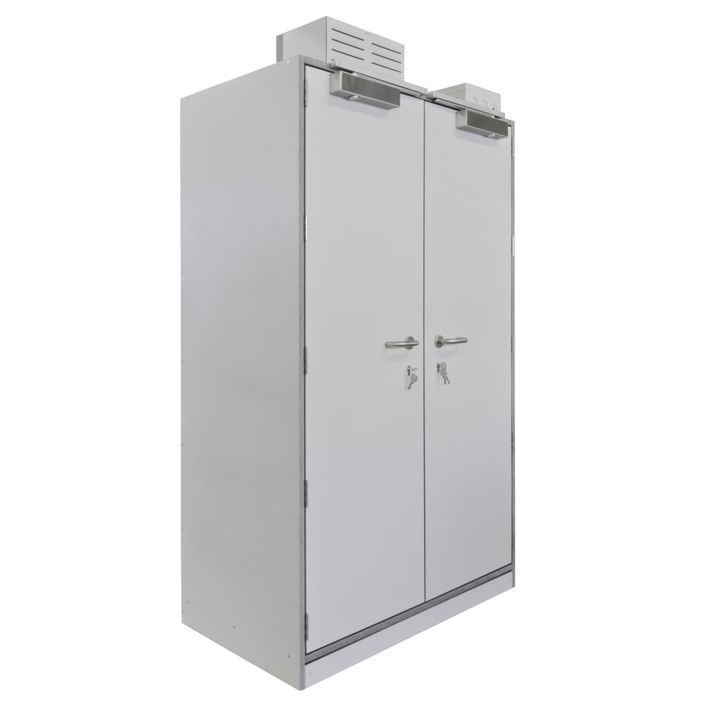 PRIORIT Akku-Sicherheitsschrank für Lithium-Ionen-Batterien PRIOLIN, 4 Gitterrostböden, Bodenwanne, Steuereinheit 230 V / AC Produktabbildung: PRIORIT Akku-Sicherheitsschrank für Lithium-Ionen-Batterien PRIOLIN, 4 Gitterrostböden, Bodenwanne, Steuereinheit 230 V / AC