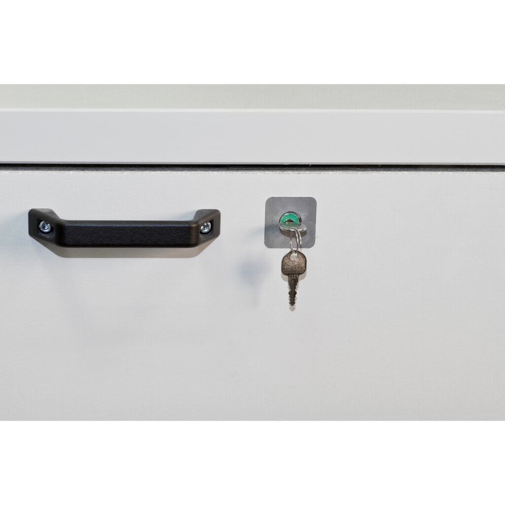 PRIORIT Untertisch-Brandschutzschrank, Feuerwiderstand 90 Min., HxBxT 630 x 592 x 570 mm, 1 Vollauszug Produktabbildung Nr. 3: PRIORIT Untertisch-Brandschutzschrank, Feuerwiderstand 90 Min., HxBxT 630 x 592 x 570 mm, 1 Vollauszug