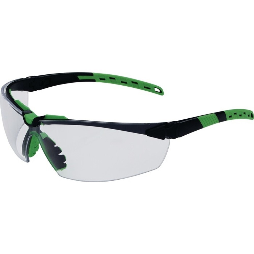 Produktabbildung: PRO FIT Schutzbrille Sprinter, EN 166 EN 170, Bügel schwarz/grün, Scheibe klar
