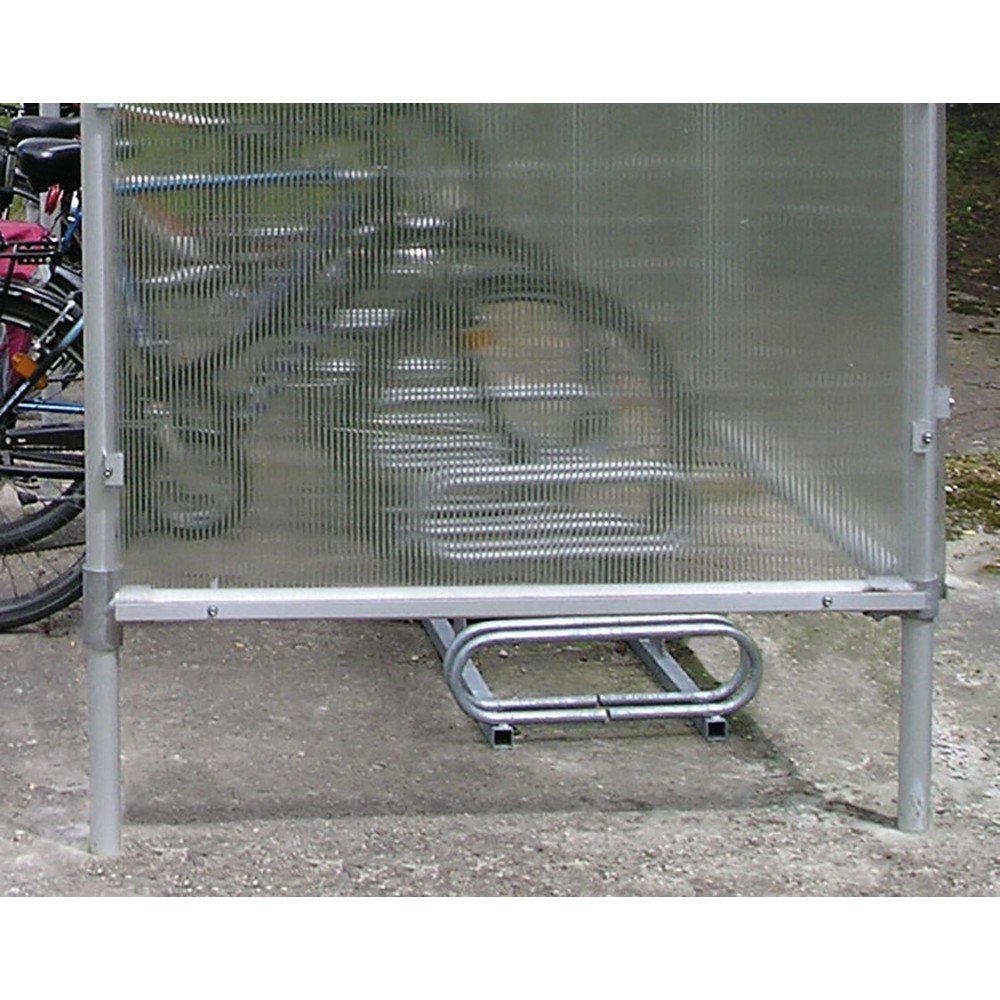 Produktabbildung Nr. 6: PROCITY® Alu-Überdachung Erweiterung, 5 Plätze, ohne Fahrradständer, silber eloxiert