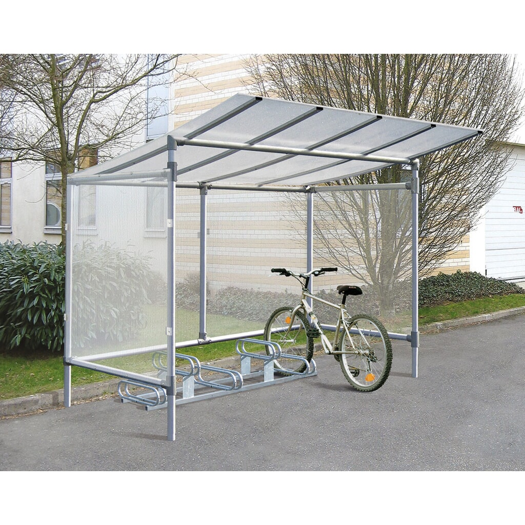 PROCITY® Alu-Überdachung 5 Plätze, ohne Verkleidungen, ohne Fahrradständer, silber eloxiert Produktabbildung Nr. 7: PROCITY® Alu-Überdachung 5 Plätze, ohne Verkleidungen, ohne Fahrradständer, silber eloxiert
