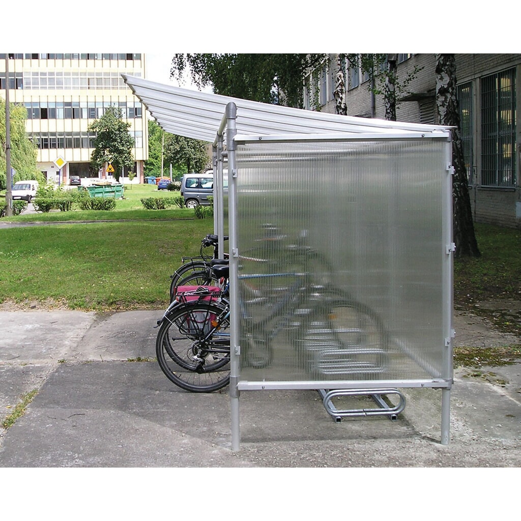 Produktabbildung Nr. 8: PROCITY® Alu-Überdachung 5 Plätze, ohne Verkleidungen, ohne Fahrradständer, silber eloxiert