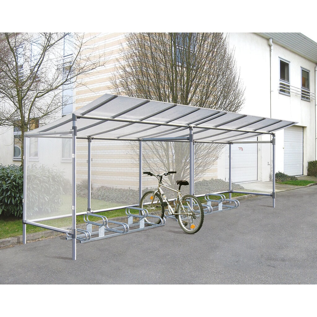 Produktabbildung Nr. 9: PROCITY® Alu-Überdachung 5 Plätze, ohne Verkleidungen, ohne Fahrradständer, silber eloxiert
