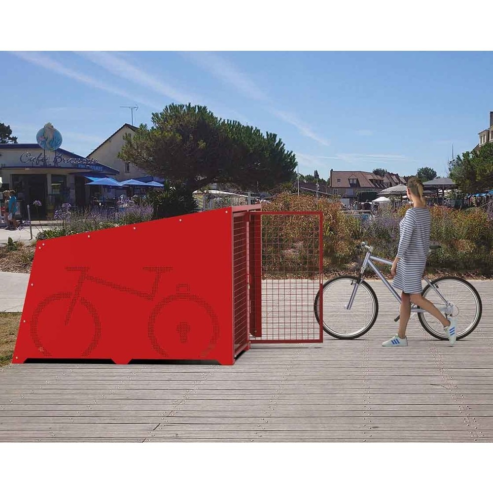 Produktabbildung Nr. 2: PROCITY® Fahrradbox Berlin, Erweiterung 2 Plätze, Türen beschichtet, anthrazit