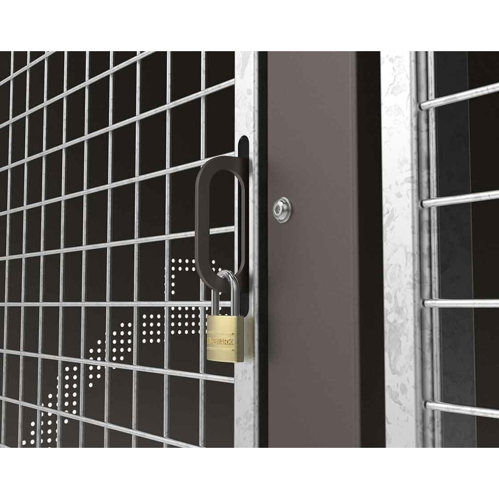 PROCITY® Fahrradbox Berlin, Anbaueinheit 2 Plätze, Türen beschichtet, anthrazit Produktabbildung Nr. 4: PROCITY® Fahrradbox Berlin, Anbaueinheit 2 Plätze, Türen beschichtet, anthrazit