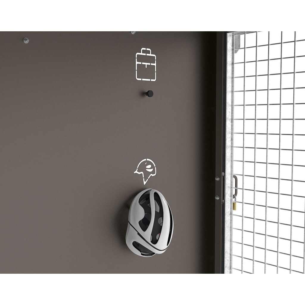 PROCITY® Fahrradbox Berlin, Anbaueinheit 2 Plätze, Türen beschichtet, anthrazit Produktabbildung Nr. 5: PROCITY® Fahrradbox Berlin, Anbaueinheit 2 Plätze, Türen beschichtet, anthrazit