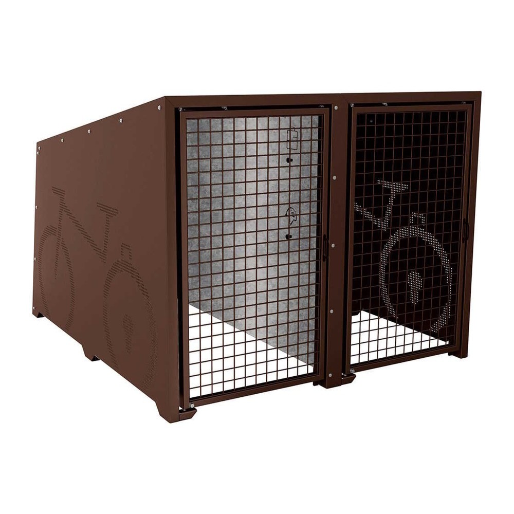 Produktabbildung Nr. 1: PROCITY® Fahrradbox Berlin, Grundmodul 2 Plätze, Türen beschichtet, braun