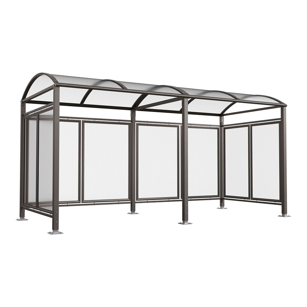 PROCITY® Fahrradüberdachung All-In-One, M, Grundmodell und Erweiterung, mit Rückwand und Seitenverkleidungen, anthrazit Produktabbildung: PROCITY® Fahrradüberdachung All-In-One, M, Grundmodell und Erweiterung, mit Rückwand und Seitenverkleidungen, anthrazit