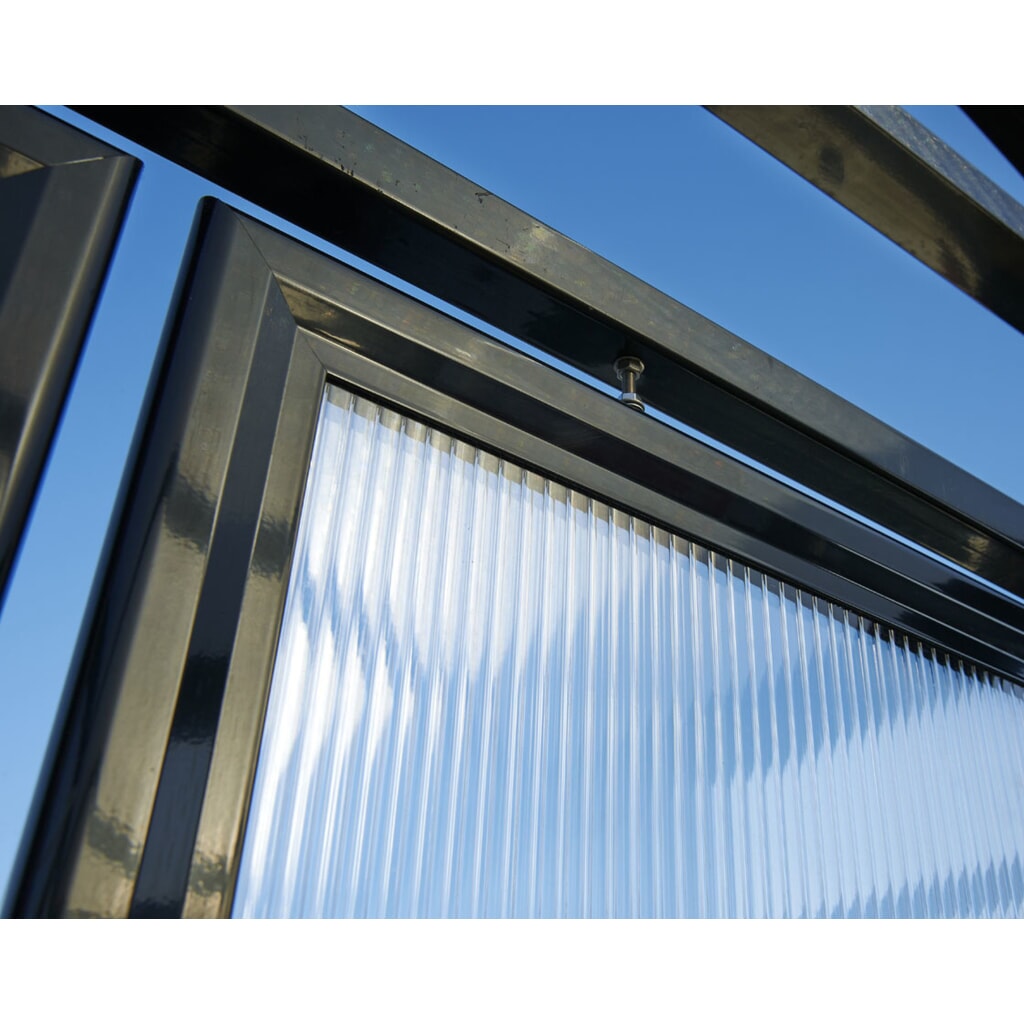 PROCITY® Fahrradüberdachung All-In-One, M, Grundmodell mit Rückwand und Seitenverkleidungen aus Polycarbonat, feste Pfosten, anthrazit Produktabbildung Nr. 7: PROCITY® Fahrradüberdachung All-In-One, M, Grundmodell mit Rückwand und Seitenverkleidungen aus Polycarbonat, feste Pfosten, anthrazit
