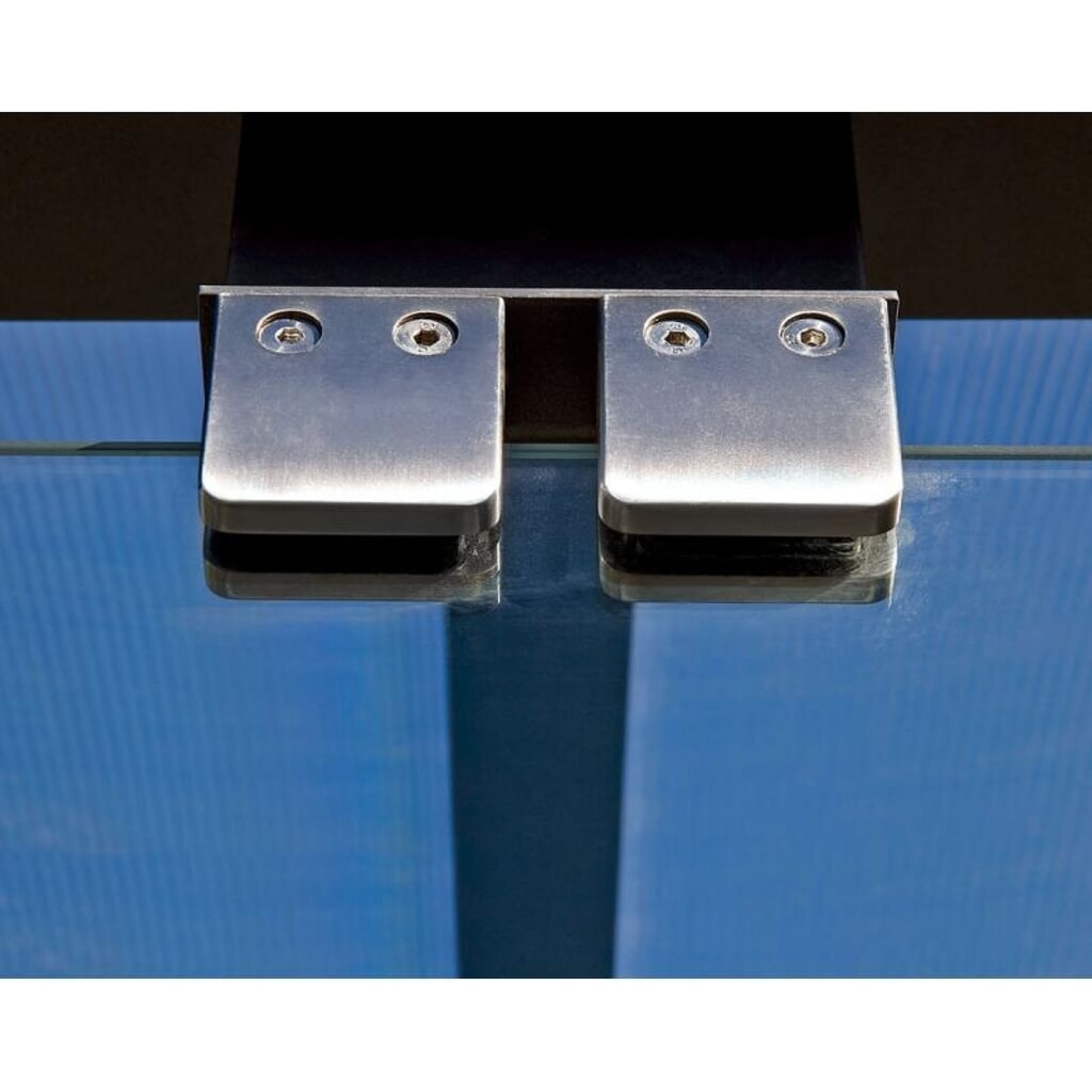 PROCITY® Fahrradüberdachung M, Anbaueinheit, mit Glasrückwand, feste Pfosten, anthrazit Produktabbildung Nr. 4: PROCITY® Fahrradüberdachung M, Anbaueinheit, mit Glasrückwand, feste Pfosten, anthrazit