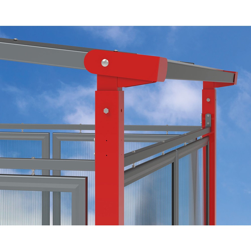 Produktabbildung Nr. 3: PROCITY® Fahrradüberdachung Milano, All-In-One, Grundmodell und Erweiterung, Rückwand und Seitenverkleidungen, anthrazit